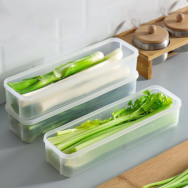 Airtight Plastic Food Storage Containers With Lids For Kitchen Pantry Organizer Long Rectangular Box For Cereal Pasta Vegetables