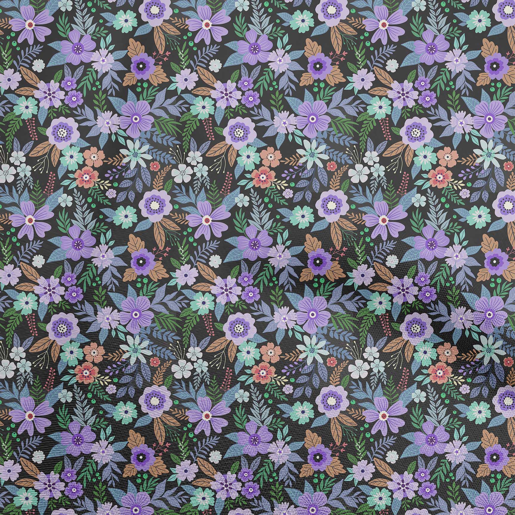 

OneOone Cotton Flex Brown Fabric Азіатська тканина з квітковим швейним принтом Тканина у дворі 40 дюймів 42 Inch Wide - Viscose Chiffon середній фіолетовий колір