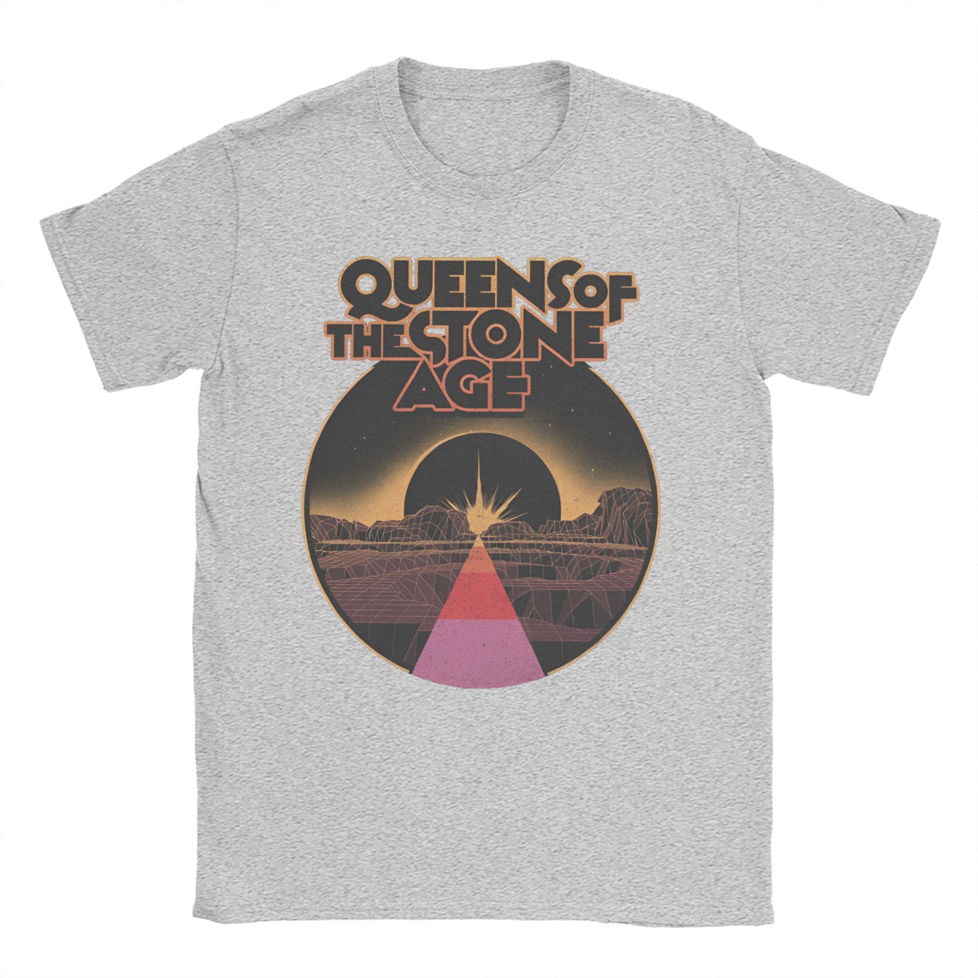

Men Momen T-Shirts Queens of the Stone Age Vintage Tee Shirt Short Sleeve T Shirts O Neck Clothing Printing 2XL