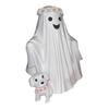 Ghost Walking Dog Statue Halloween Ghost And Dog Figurine Resin