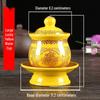 Coppa per Acqua per Altare Buddista in Ceramica di Loto con Mantra della Grande Compassione - Tazza per Offerte a Guanyin