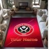 Sheffield United FC Printed Crystal Velvet Rug Non‑Slip Crystal Velvet Carpet For Sofa Bedroom Indoor Home Decoration