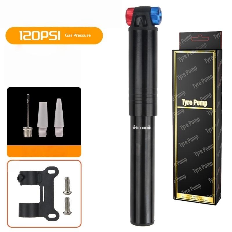 

1 Set Portable American And French Nozzle Air Pump Bicycle Mini Air Pump For Mountain Road Bikes Hand-Pushed Air Pump чёрный