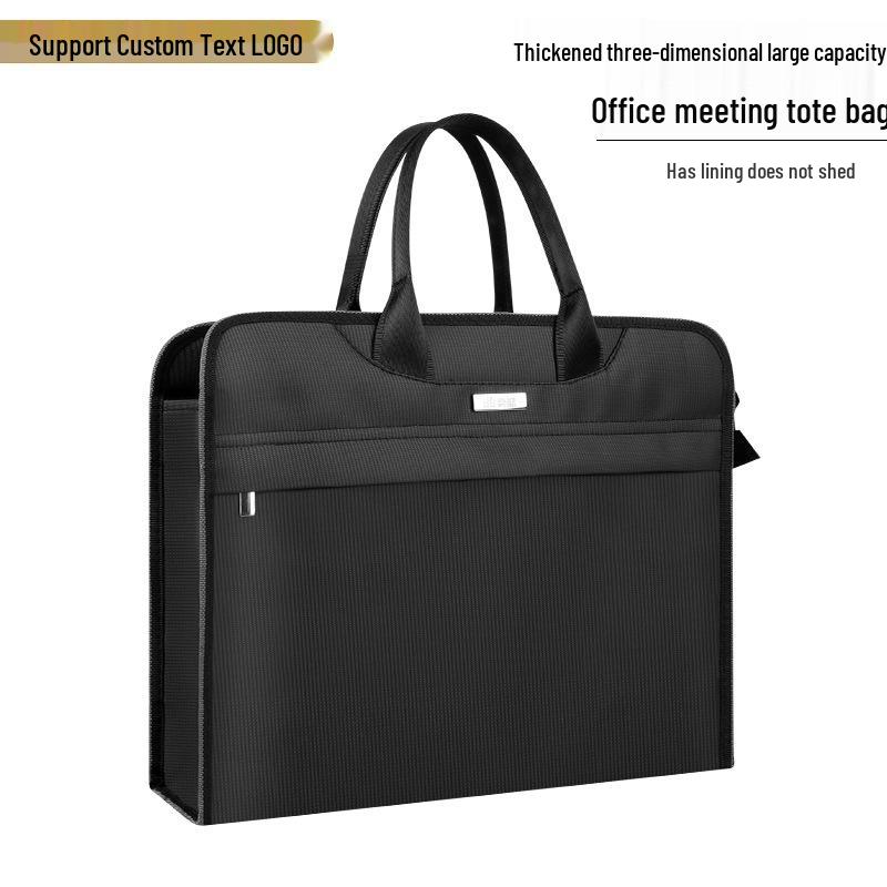 Персонализированная водонепроницаемая холщовая сумка для документов Oxford на молнии Унисекс деловая сумка для офиса и конференций 1390₽