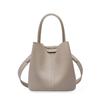 New first-layer cowhide bag, high-end niche design women's bag, spring and summer leather single shoulder crossbody bucket bag