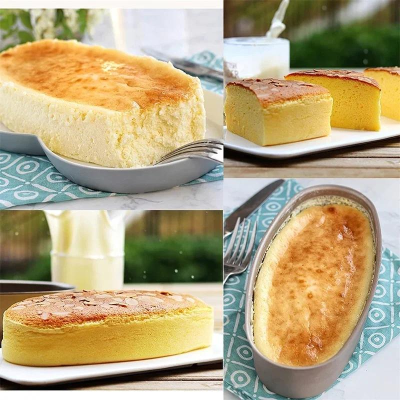 Kohlenstoffstahl 23CM Oval Antihaft Backform, Kuchenblech, Käsekuchen- und Brotlaibform Backwerkzeug Zubehör
