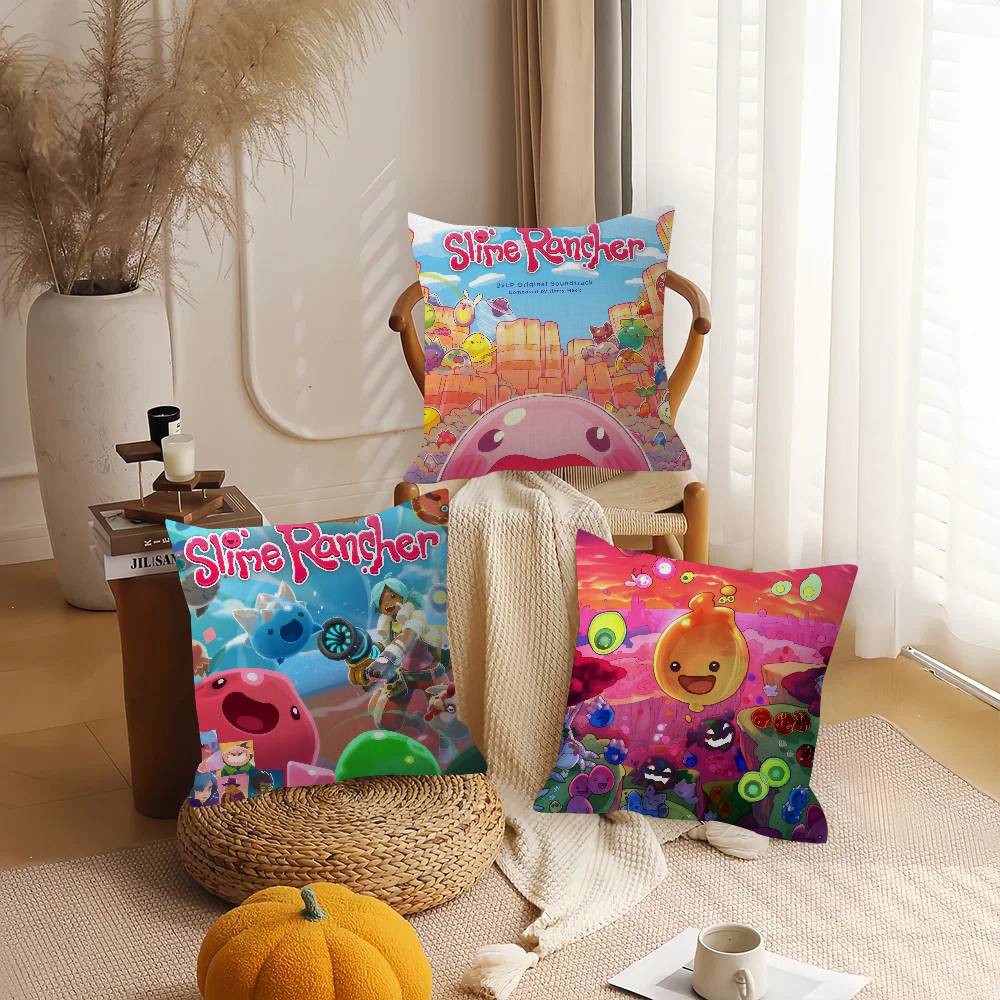 Cushion Cover Inches Farmhouse Decor Home Throw Pillow Covers for Couch Decorations Game SSlime Rancher