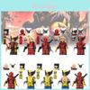 Série Heróis Conjunto de Figuras de Ação de Blocos de Construção Wolverine e Deadpool