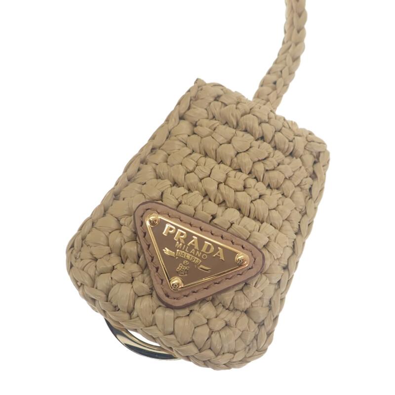 PRADA  1BH196 Shoulder Bag natural/beige Raffia/leather Women