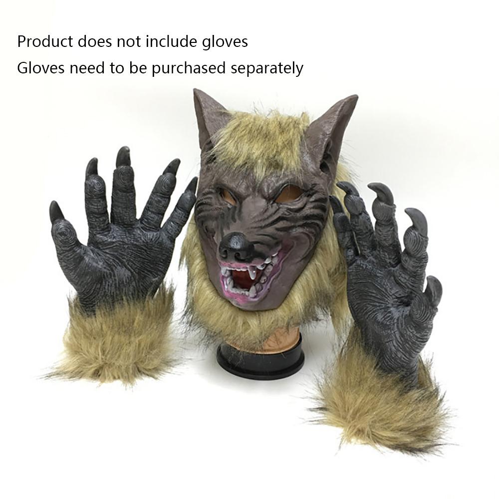 Wolfman Face Mask Werewolf Wolf Full Mask Faux Costume Prop Halloween Novelty