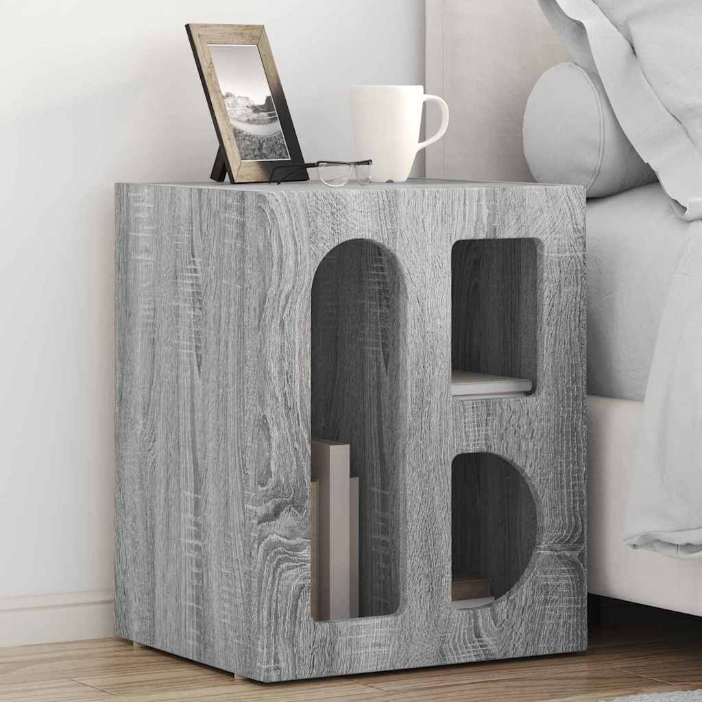 Nightstand Grey Sonoma 40 x 35 x 50 cm Particleboard