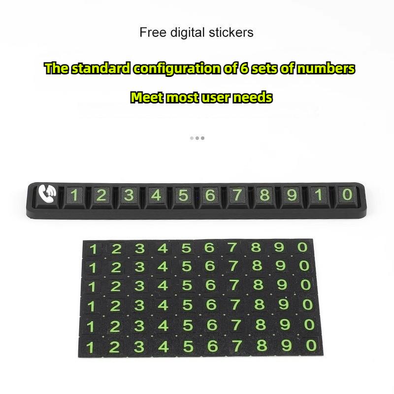 Car Temporary Parking Card Phone Number Card Plate Telephone Number Stop Luminous Parking Aid Garage Car Accessoires Interior