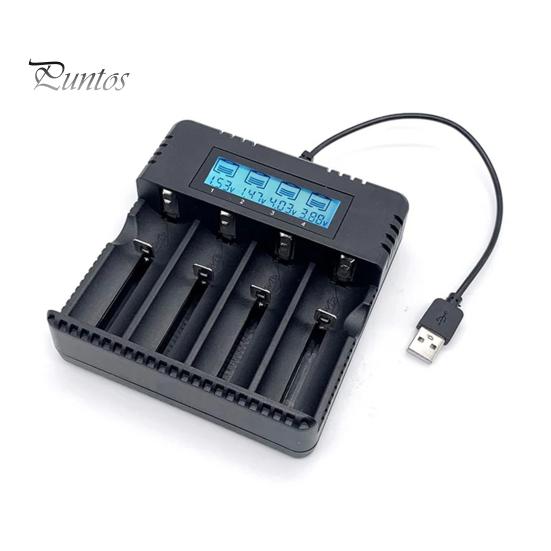 4 Slot 18650 Smart Charger with LCD Display Fast Stable And User-Friendly Ample Capacity Battery Charger for 26500 AA/AAA