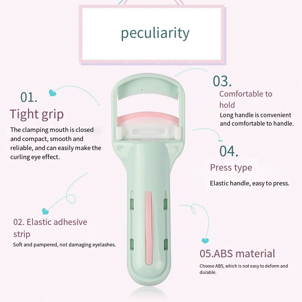 Žádné tahání řas Natáčecí klip Plastový lisovací typ Kleštičky na řasy Přenosné Kosmetické doplňky