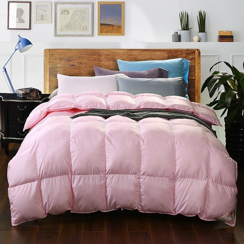 All-Season Double Quilt with Feather Velvet Cover for Autumn/Winter - Hotel-Quality Silk Cotton Quilt Core