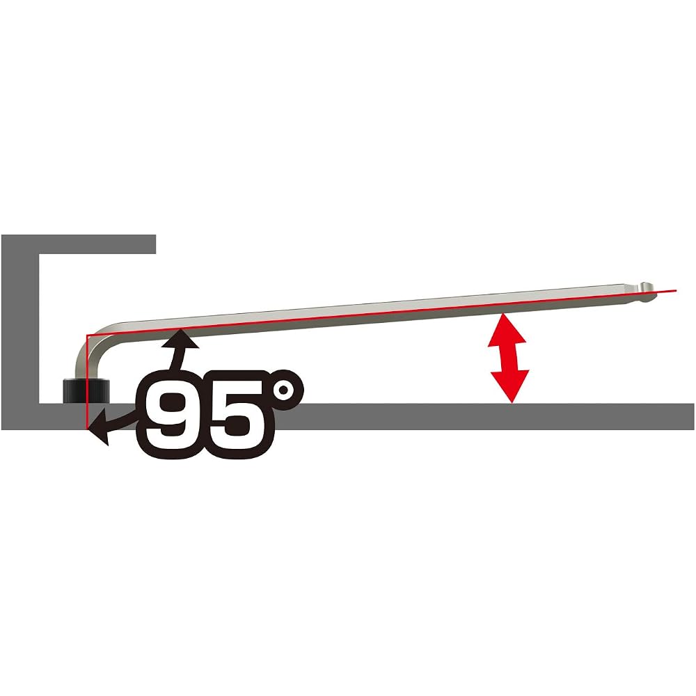 VESSEL (VESSEL) Hex Bar Ball Point L Type Wrench Short Shaft Opposite Side 6mm 8200BP
