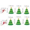 Decalcomanie per finestre di Natale Adesivi con fiocchi di neve di Babbo Natale Decalcomanie da muro invernali per camerette per bambini Decorazioni per finestre di Natale di Capodanno
