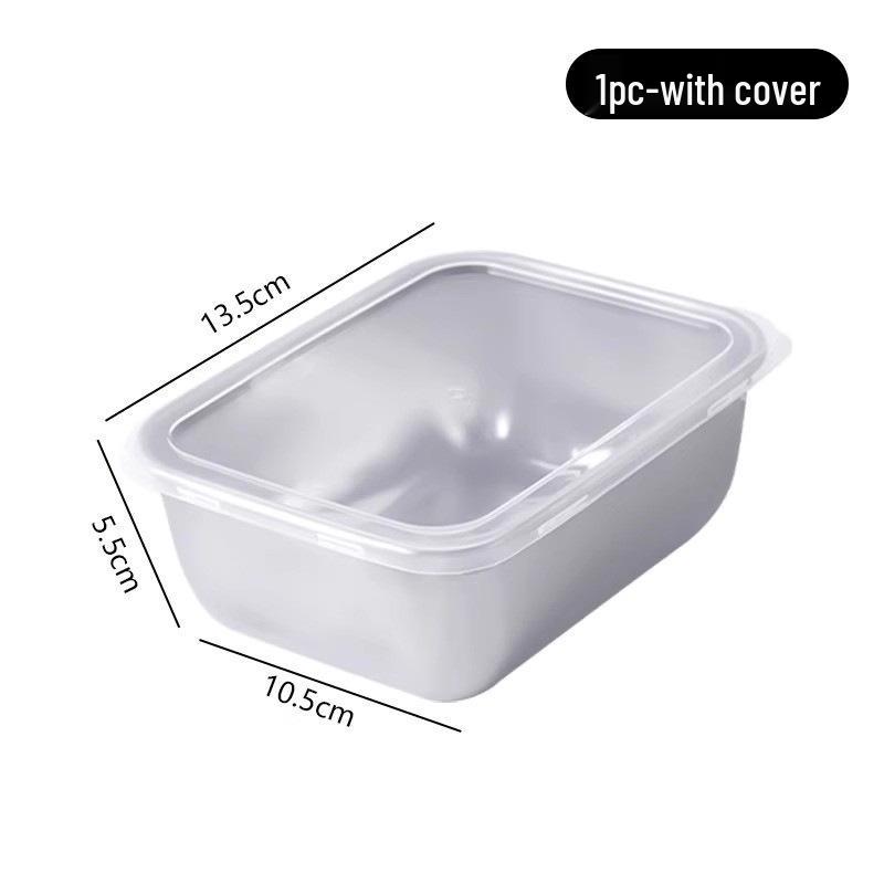 

Контейнер для хранения продуктов из нержавеющей стали с крышкой для холодильника и пикника