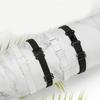 Nastavitelný 1 cm Šířka Motýlek Černá/Bílá Elastická Páska Pro Muže Ženy Teenagery Elegantní Černé Elastické Pásky pro Motýlka