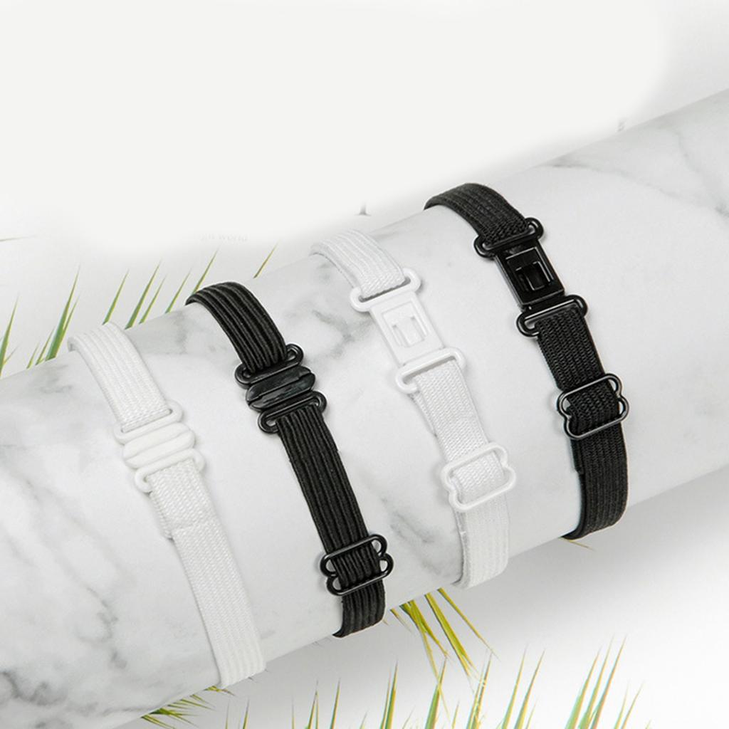 Adjustable 1cm Width Bow Tie Black/White Elastic Band For Men Women Teens Elegant Black Elastic Straps for Bow Tie
