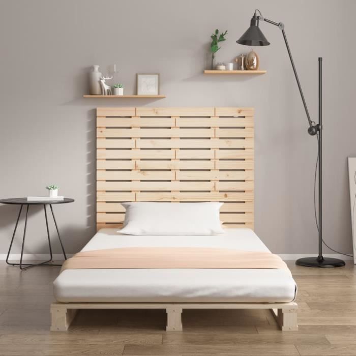 VidaXL Wall-mounted Headboard 126x3x91.5 Cm Solid Pine Wood 824678