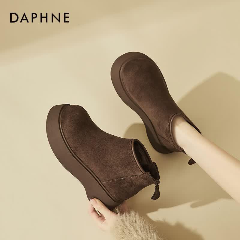 Daphne Women s Retro Winter Thick-Sole Martin Ankle Boots 38