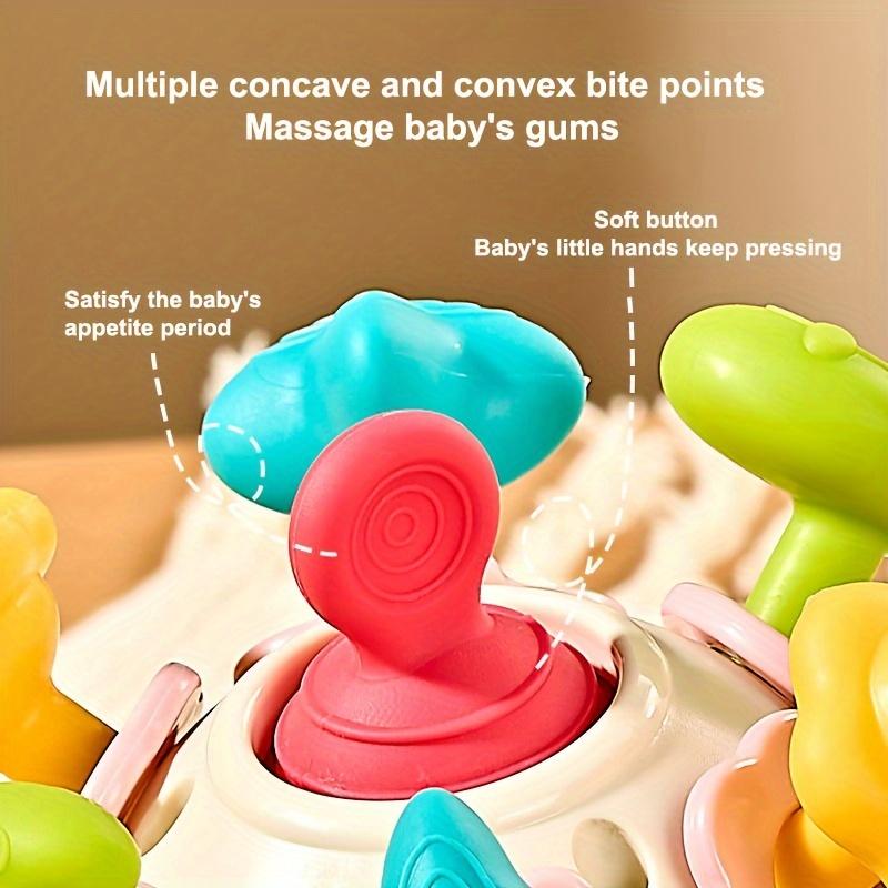 Colorful Manhattan Atomic Ball for Youngsters - Soft Boiled Rubber Space-Themed Hand Grip&Teether Toy with Musical Notes,Ideal for Youngsters Playtime