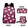  alla moda Popolare Divertente Gatti Freschi Stampa 3D 3pz/Set zaini per studenti Zaino per laptop Zaino Borsa a tracolla inclinata Astuccio