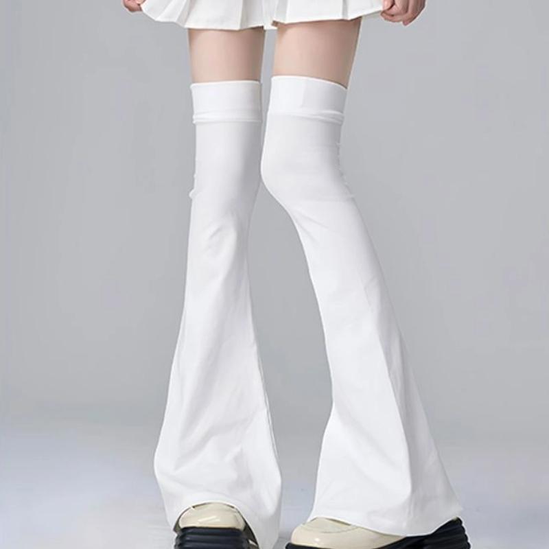 Y2K Leg Stockings Elasticity Slimming Knee Socks Japanese Style Spicy Femboy Over The Knee Horn Shaped Cuffs Sexy Accessories