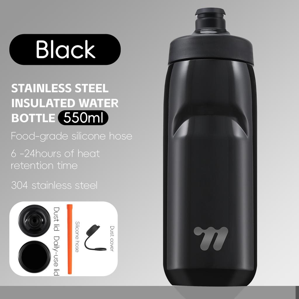 WEST BIKING Stainless Steel Bicycle Water Bottle 24H Cold/Hot Keeping 550ml Cycling Bottle Fitness Vacuum Cup Gym Sport Bottle 1