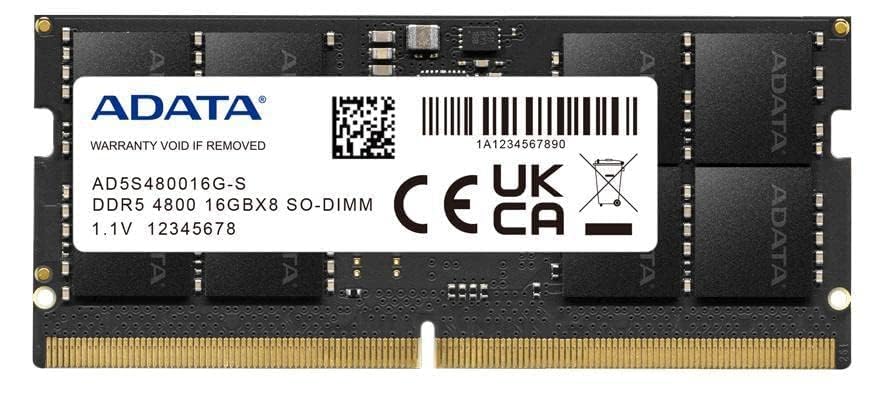 XPG Hunter DDR5 16GB 4800MHz SODIMM 262-pin Memory RAM Single (AD5S480016G-S)