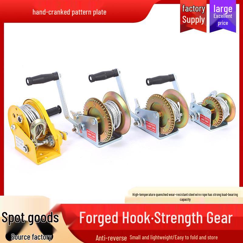 

Ручная лебедка с ручным приводом из стального троса для бытового и морского использования Galvanized 500 lbs - 8m