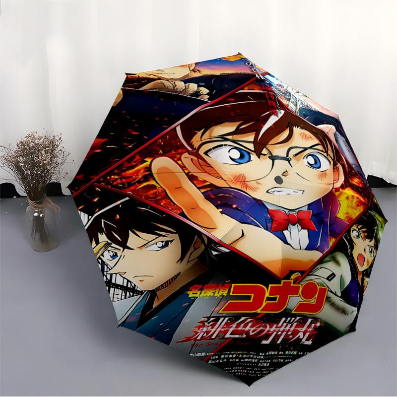 1pc Detective Conan Automatic Open/Close Umbrella - Compact Travel Umbrella, Perfect for Women & Men - Ideal Birthday/Christmas Gift, 211