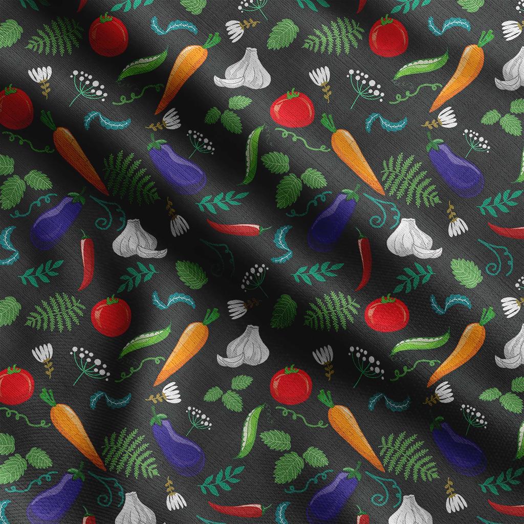 Soimoi Veggies Print,  Cotton Cambric, Quilting Fabric Sold by The Yard 42 Inch Wide, Medium Weight Cotton Fabric, Sewing  Supplies,Aquamarine