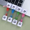 Creative 2/3 Minute Hourglass Timer with Suction Cup Plastic Sand Clock Colorful Home Decor Timers for Kitchen Desk