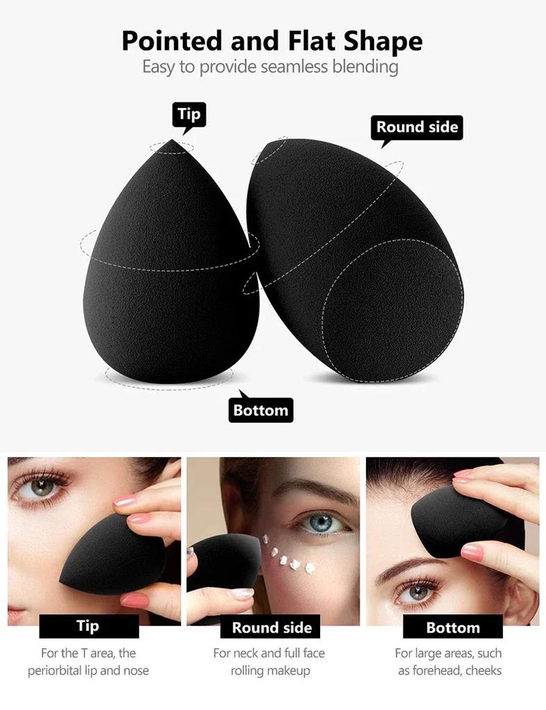 10/12Pcs Makeup Sponge Beauty Egg Foundation Sponges Liquid Cream Cosmetic Puff Women Make Up Accessories Beauty Tools
