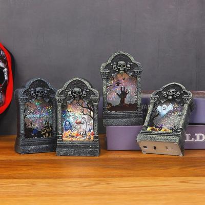 1PC Halloween Festival Tombstone Light Barevná noční lampa Dekorační rekvizity baru Haunted House