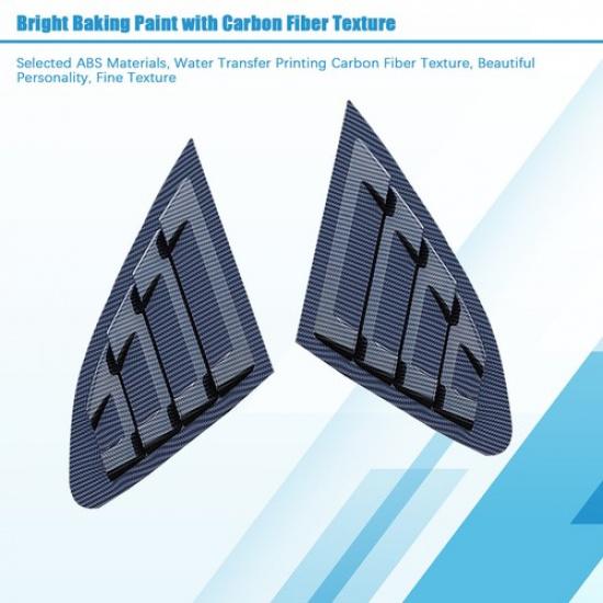 Carbon Fiber Window Louver Rear Side Vent Cover for 2016- Chevy Malibu