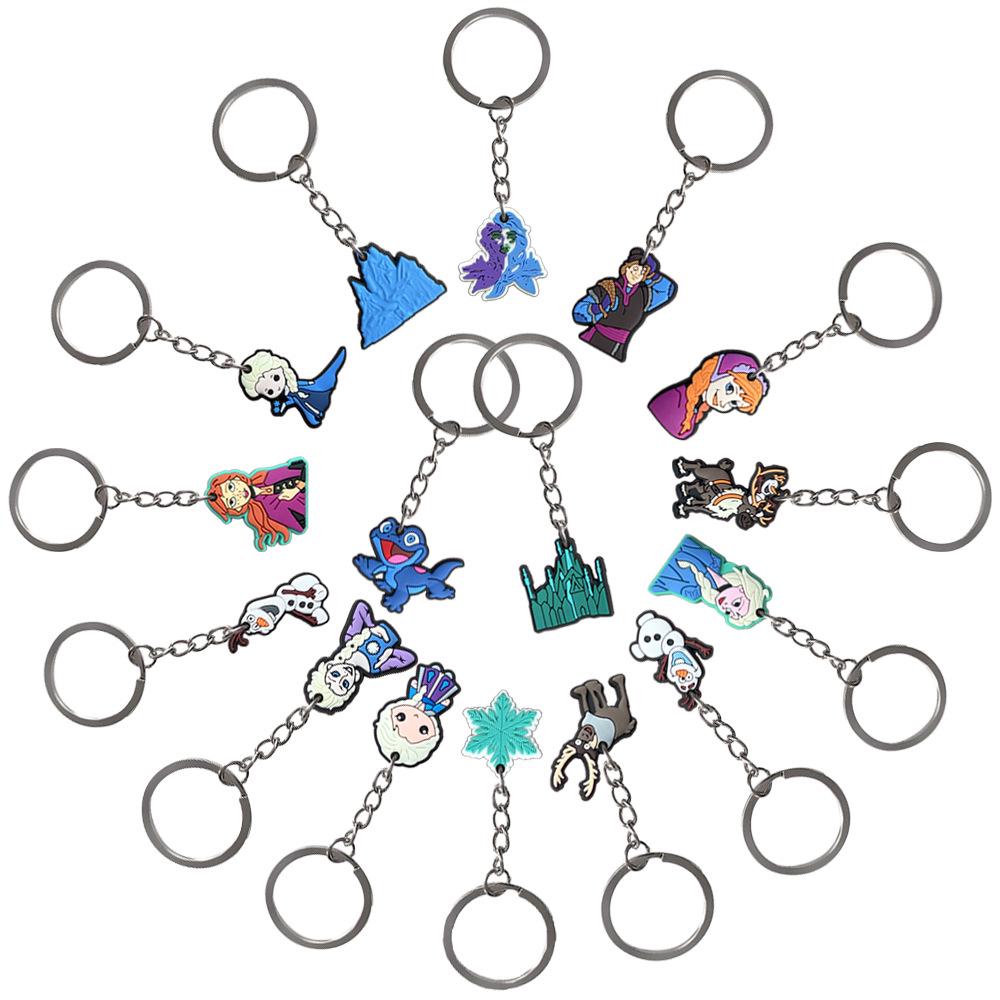 Frozen Keychain: 16 Designs - DIY Backpack Pendant, Soft PVC Charm