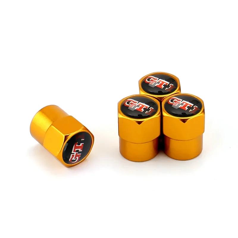 2026 Hot For VW VOLKSWAGEN 4PCS Alloy Car Tire Valve Caps Wheel Stem Covers for Volkswagen R Line GTI Polo Golf 5 6 7 Passat B5