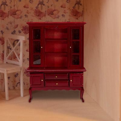 1/12 Dollhouse Furniture Wooden Bookshelf Pretend Play Accessories Toy Decoration