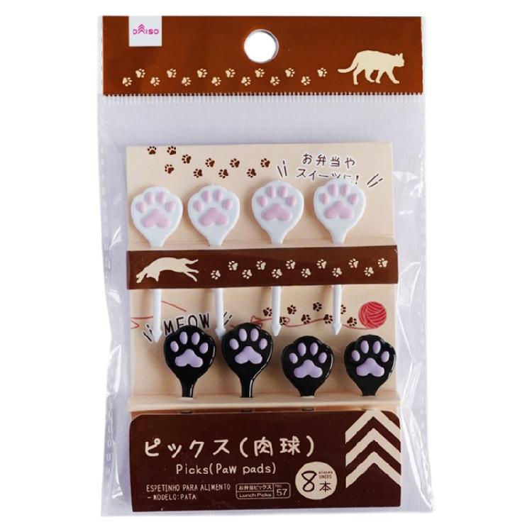 Fruit Picks for Kids Cats Paw Fruit Fork Plastic Bento Picks Cute Cartoon Ani 1