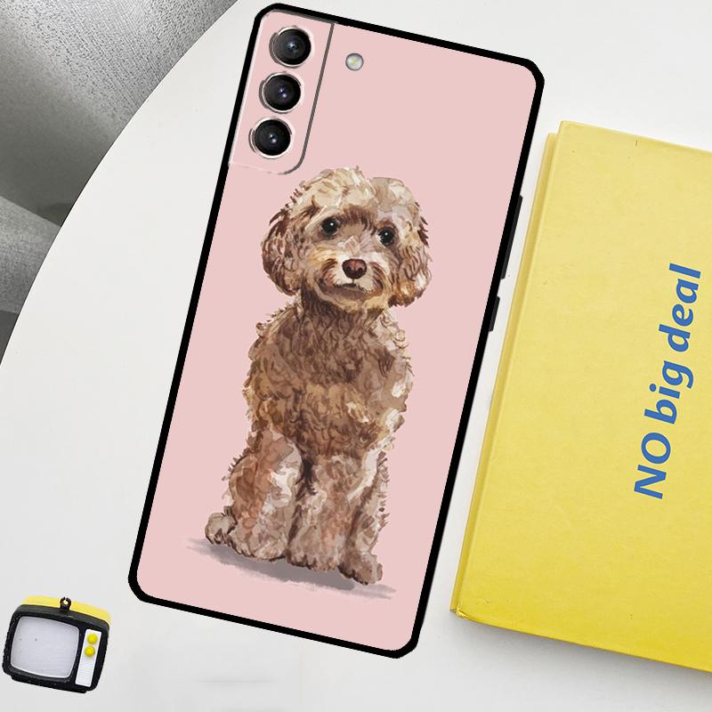 Cute Cockapoo Dog Phone Case For Samsung Galaxy S25 S26 Ultra S21 S22 S23 S24 Ultra S10 S20 Plus S25 FE Cover