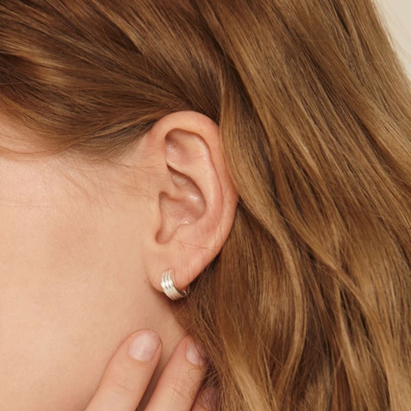 murmur [925silver]Line hoop earring