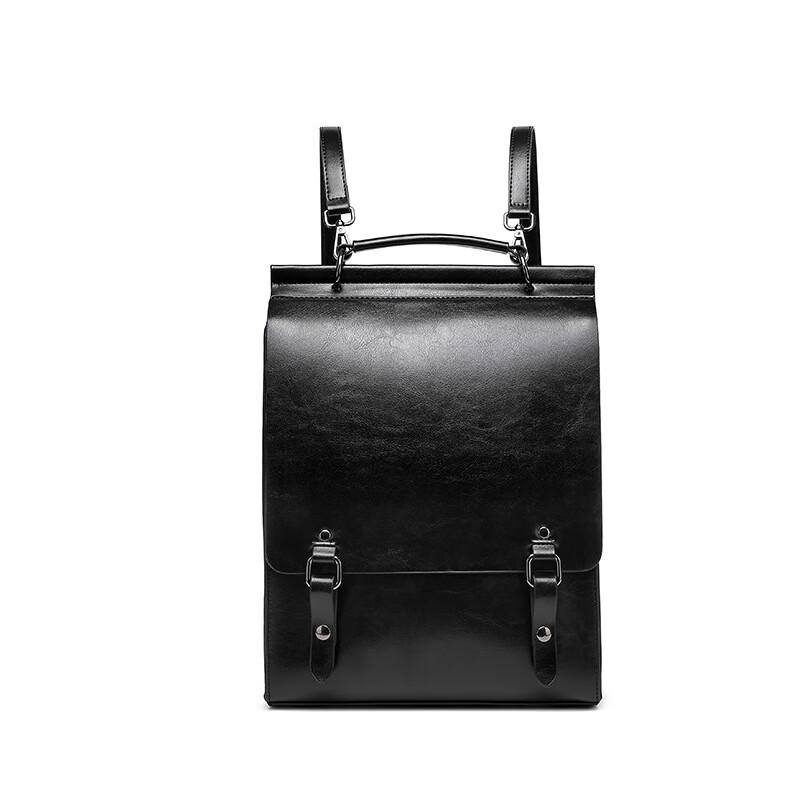 Aiyoyoyi British Academy Style Genuine Leather Bag One Size