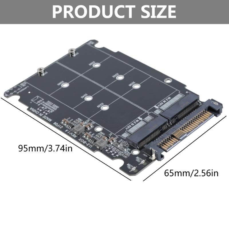 M.2 NGFFB/NVME M to U2Adapter for SSDs Compatible for Multiple Lengths Including 2230mm 2242mm 2260mm 2280mm