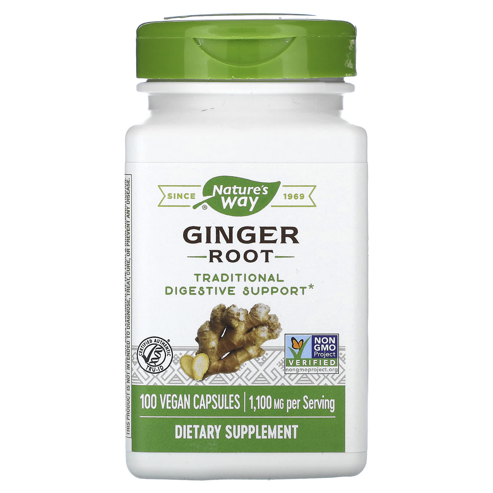 

Nature S Way, Ginger Root, 1,100Mg, 100 Veggie Caps (550Mg per Serving)