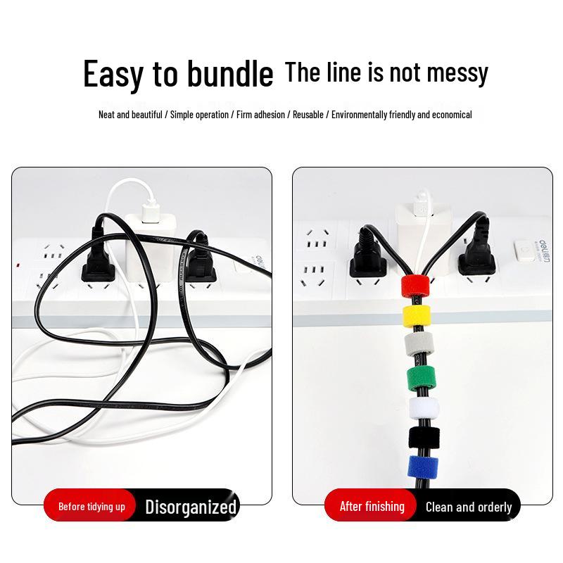 Self-Adhesive Nylon Velcro Pin Cable Tie for Cable Management