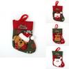 Christmas Restaurant Table Accessories With Santa Claus Elk Design And Holiday Gift Pouch