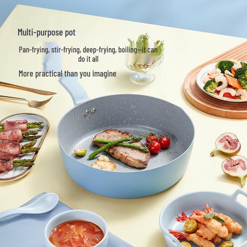 Cooker King 26cm Non-stick Deep Frying & Stir-fry Pan with Lid